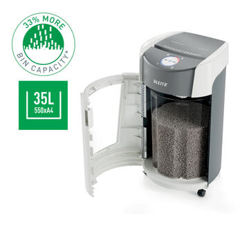 Dokumentu smalcinātājs Leitz IQ OptiMax Office P5, 35L, balts
Papīra smalcinātājs Leitz IQ OptiMax Office P5, 35L, balts (250-08810)
