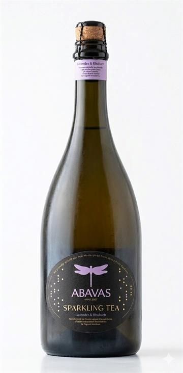 Dzirkstošā tēja ABAVAS, Rabarberu-lavandas, 0.75l (DEP) (450-23579)