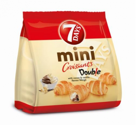 7DAYS kruasāni MINI ar kakao un vaniļas pildījumu 185g (450-27446)