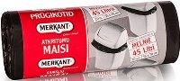 Atkritumu maisi 45l, 55x70cm, HDPE, 0,195kg, 12mk., 20 gab. Merkant (400-10538)