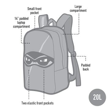 Mugursoma, ZIPIT Ninja mugursoma, ZNINJ-BK, melna (550-05833)
