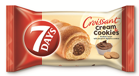 7DAYS kruasāns ar lazdu riekstu krēmu un cepumu pildījumu 60g (450-13276)