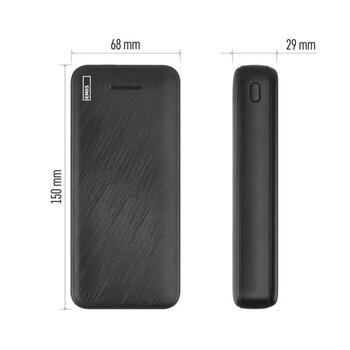 Ārējā baterija EMOS AlphaQ3, 20 000 mAh, 22,5 W, melna (250-09332)
