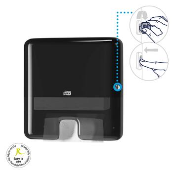Salvešu turētājs TORK Elevation H2 Mini, 295 x 302 x 101 mm, melnā krāsā (400-00140)
