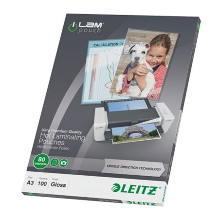 Laminēšanas kabata LEITZ, A3, 303x426 mm, 80 mikr, UDT, 100 gab./iepak. (250-06156)