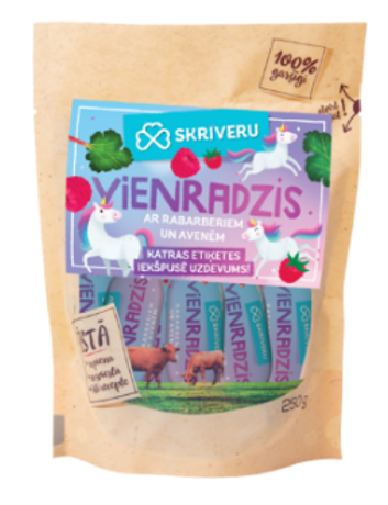 SKRĪVERU vienradzis ar rabarberiem un avenēm, 250g (450-27370)