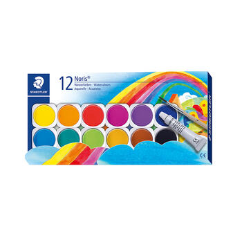 Akvareļu krāsas Staedtler Noris Club 12 krāsu komplekts (200-06254)