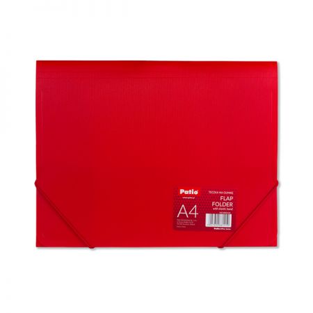 Mape ar gumiju PATIO, 0.45 mm, A4 formāts, sarkana (150-03681)