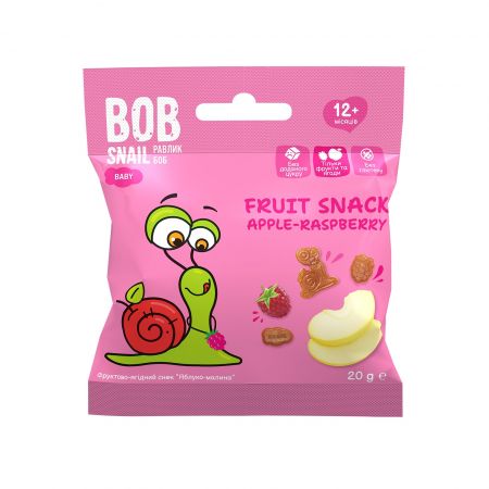 Ābolu un aveņu uzkoda BOB SNAIL, 20g (450-27782)