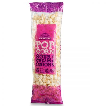 Popkorns POPHOUSE ar krējuma un sīpolu garšu, 150g (450-27481)
