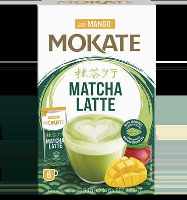 Šķistošais dzēriens MOKATE Latte Matcha Mango 14gx6gb (450-23527)