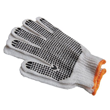 Darba cimdi pirkstaiņi ar gumijas punktiem vienā pusē, izmērs M/8, pāris (400-01577)