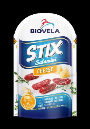 Vītinātas desiņas SALAMINI ar sieru, 80g BIOVELA (450-23162)