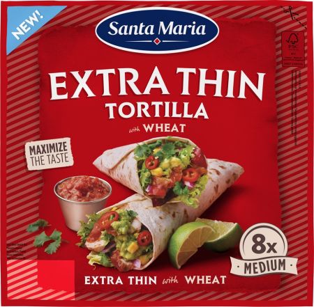 Kviešu tortilja, īpaši plāna 244g, Santa Maria (450-22968)