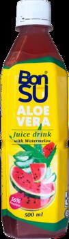 Aloe Vera un arbūzu sulas dzēriens ar alvejas mīkstumu (56%) BONSU, 500ml, PET (DEP) (450-25692)