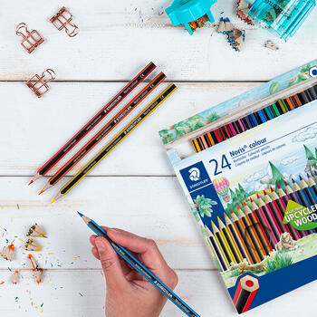 Krāsainie zīmuļi STAEDTLER NORIS COLOUR 185, 24 krāsu komplekts (200-12142)
