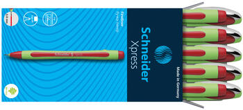 Pildspalva liners SCHNEIDER XPRESS 0.8mm, zaļš korpuss, sarkana tinte (200-06095)