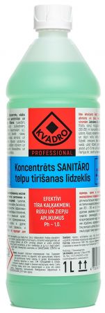 KVADRO Sanitāro telpu tīrīšanas līdzeklis, koncentrāts, 1l (400-08675)