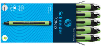 Pildspalva liners SCHNEIDER XPRESS 0.8mm, zaļš korpuss, melna tinte (200-00644)