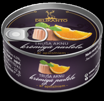 Truša aknu krēmīgā pastēte LĀČI, ar apelsīniem, 100g (450-25664)