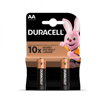 Baterijas DURACELL AA, LR6, 2 gab. (250-00407)