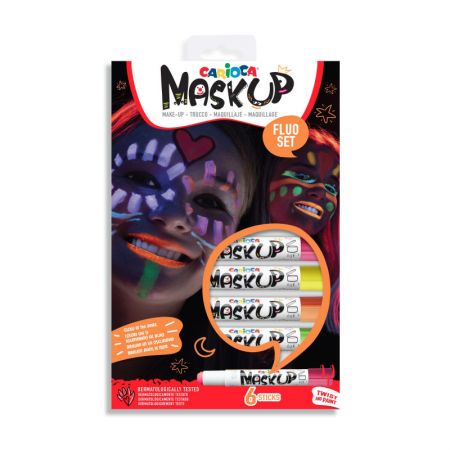 Sejas krāsas CARIOCA Mask Up Neon 6gab (200-13682)