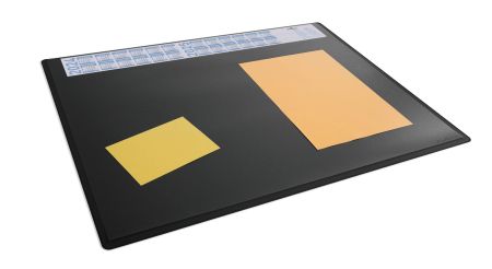 Galda paklājiņš 650x500 mm ar gada kalendāru un caurspīdīgu pārklājumu PP, melns (200-15310)