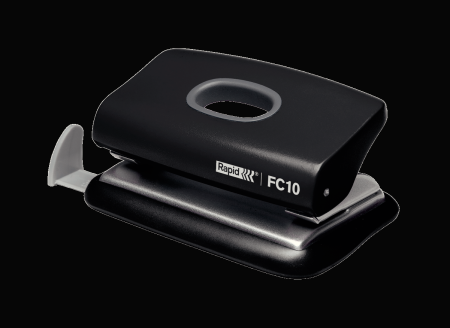 Caurumotājs Hole Punch Rapid FC10 Mini 2, caurumo līdz 10 lapam, melns (200-13037)
