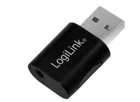 Logilink UA0299 USB 2.0 Adapter Audio USB-A/M līdz 3,5 mm 4-Pin/F Black. (250-08729)
