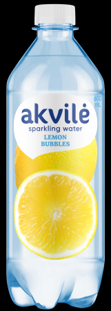 Aromatizēts dzeramais ūdens AKVILE ar citrona aromātu, gāzēts, 0,6l (DEP) (450-27357)