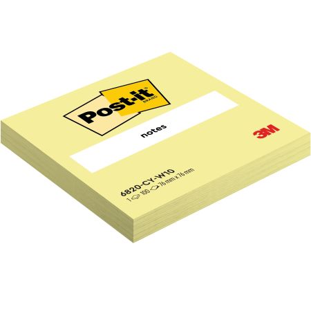 Līmlapiņas Post-it®, 76 x 76 mm, 100 lapiņu, kanārijdzeltenas (100-11228)