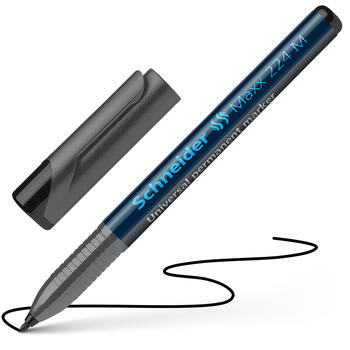 Noturīgais marķieris SCHNEIDER kodoskopa plēvēm OHP Maxx 224M, 1 mm, melns (200-01500)