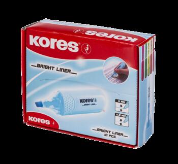 Teksta marķieris KORES BRIGHT LINER zils (200-07752)