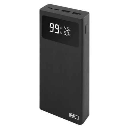 Ārējā baterija EMOS BETAQ 20, 20 000 mAh, 22,5 W, melna (250-09329)