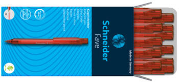 Lodīšu pildspalva SCHNEIDER FAVE 1.0mm, sarkana (200-03715)