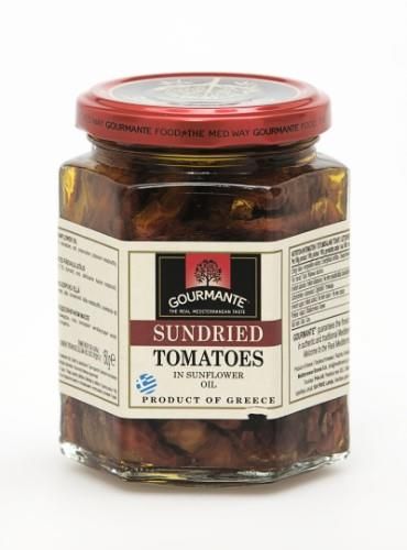 GOURMANTE Saulē kaltēti tomāti saulespuķu eļļā, 280ml (450-25591)