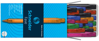 Lodīšu pildspalva SCHNEIDER FAVE 1.0 mm assorti korpuss zila tinte (200-05280)