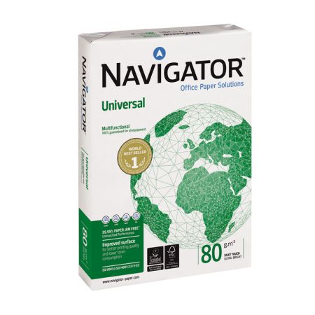 Papīrs NAVIGATOR UNIVERSAL A3 80g/m2, 500 loksnes/iepakojumā (100-00021)