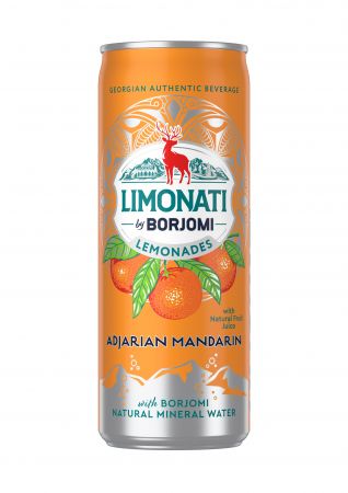 Limonāde Limonati by BORJOMI, mandarīnu, bundžā, 0.33l (DEP) (450-23010)