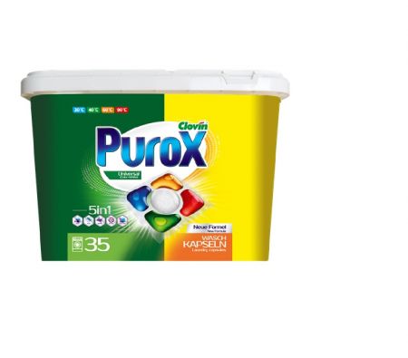 Veļas mazgāšanas kapsulas PUROX Color, 35gab (400-13674)