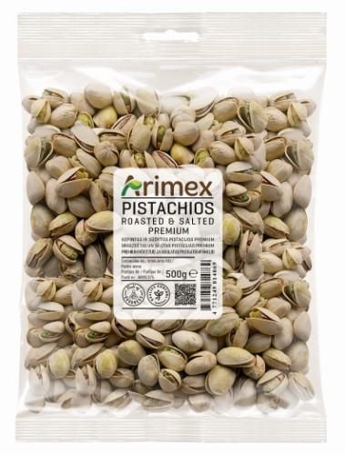 Pistācijas ARIMEX, grauzdētas un sālītas, 500g (450-10515)