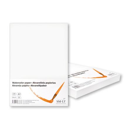 Akvareļu papīrs SMLT A3 200g/m2, 100 loksnes (100-05127)