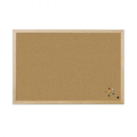 Korķa tāfele BI-OFFICE BUDGET 60x45, priedes rāmis (250-07491)