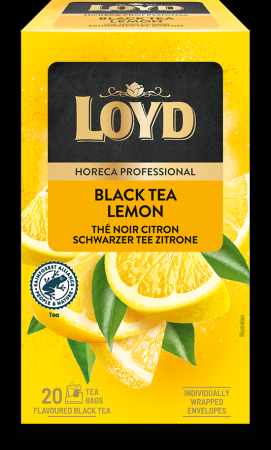 Melnā tēja LOYD Lemon FS  20 maisiņi x 1.7 g paciņā (450-13266)