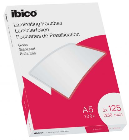 Laminēšanas kabatas Ibico, A5, 154x216 mm, 125 mik., 100 gab/iepak. (250-07882)
