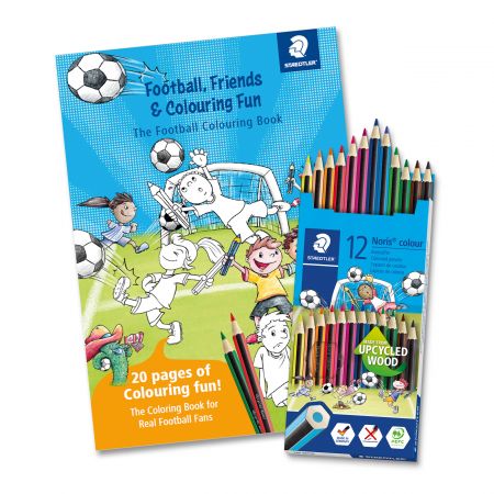Krāsainie zīmuļi STAEDTLER Noris World Cup, 12 gab + Krāsojamā grāmata (200-16546)