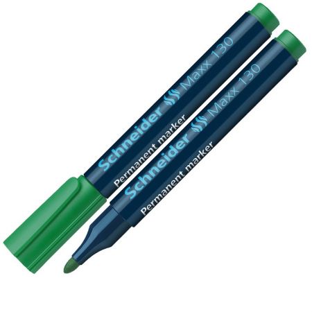 Noturīgais marķieris SCHNEIDER MAXX 130 konisks, 1-3 mm, zaļš (200-01427)