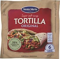 Kviešu tortiļas, lielās 371g, Santa Maria (450-08331)