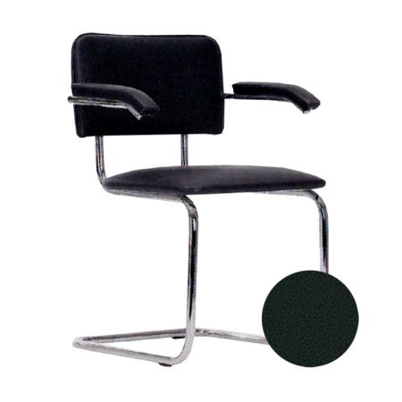 Krēsls NOWY STYL SYLWIA ARM V-4, melnas ādas imitācija (350-00057)