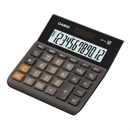 Galda kalkulators CASIO MH-12, 127 x 137 x 29 mm, melns (250-05248)